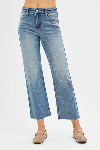Celeste High Rise Rhinestone Jean
