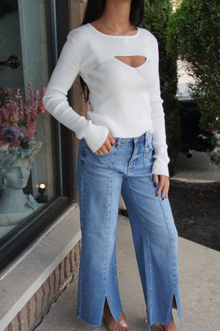 Keyhole Knit Top