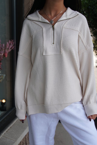 Cozy Quarter Knit: Cream