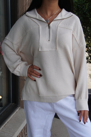 Cozy Quarter Knit: Cream