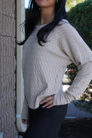 French Beige Diamond Top