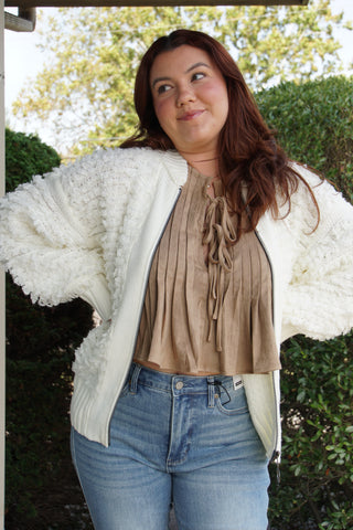 Comfort Rib Knit Sweater Jacket