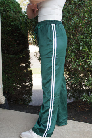 Satin Element Track Pant - Green