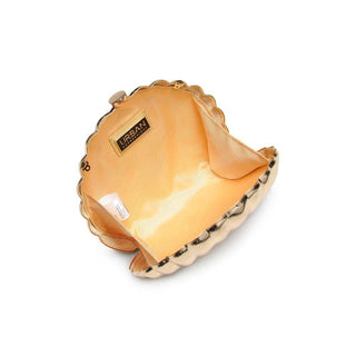 Sandy Seashell Mermaid Evening Bag: Gold