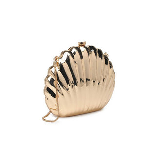 Sandy Seashell Mermaid Evening Bag: Gold
