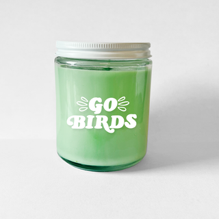 Go Birds Philadelphia Green Soy Wax Candle, Fresh Cut Grass