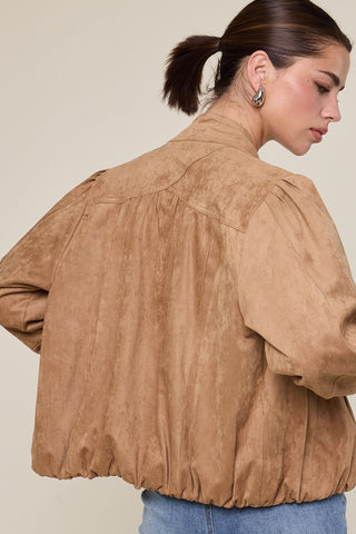Sand Suede Casual Jacket