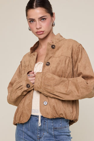 Sand Suede Casual Jacket