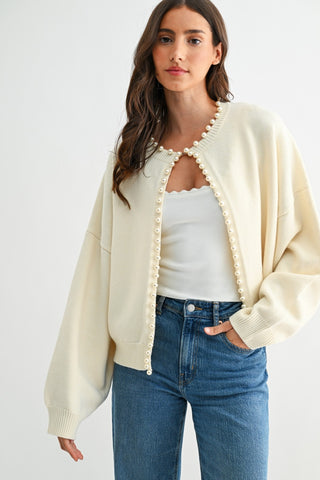 Pearl Angel Ivory Cardigan