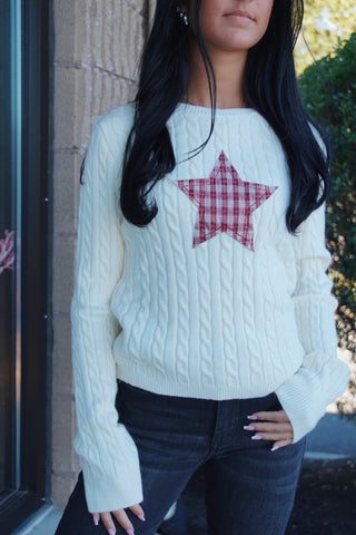 Starry Cable Knit Sweater