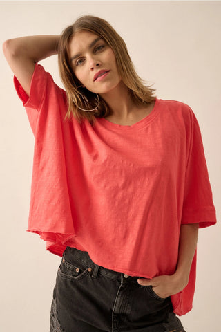 Tomato Red Easy Fitted Tee