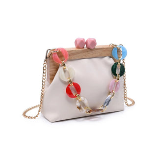 Ivory Multi Color Clutch