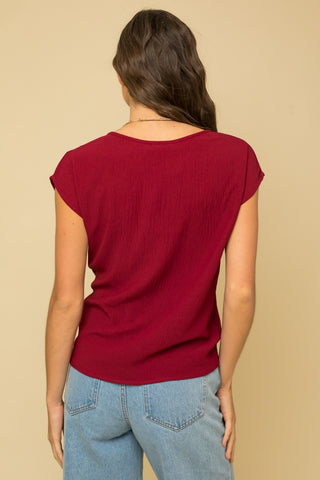 Everyday Staple Blouse: Burgundy
