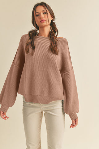Modern Bubble Sweater: Warm Taupe