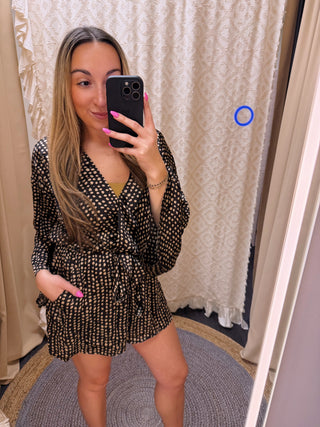 Polka Palms Resort Romper