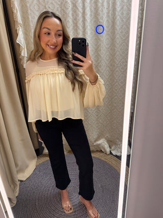 Chiffon Affair Blouse - Cream