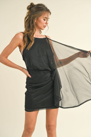 Black One Shoulder Mini Dress