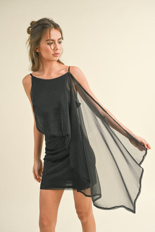 Black One Shoulder Mini Dress