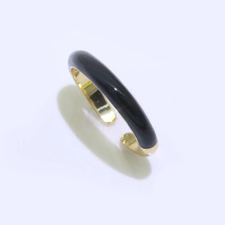 #0028 Black Filled Gold Ring