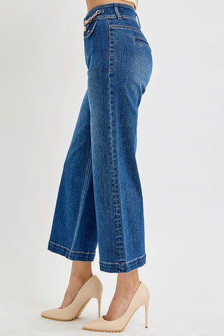 Stevie Rose Gold Chain Wide Leg Jean
