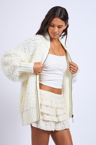 Comfort Rib Knit Sweater Jacket
