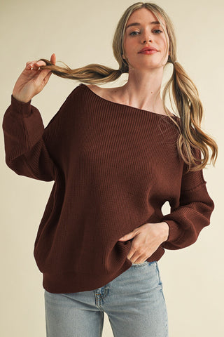 Modern Bubble Sweater: Hot Chocolate