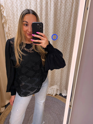 Midnight Muse Lace Top