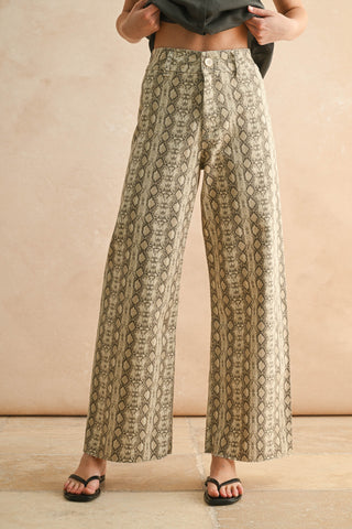 Temptation Snake Printed Jeans