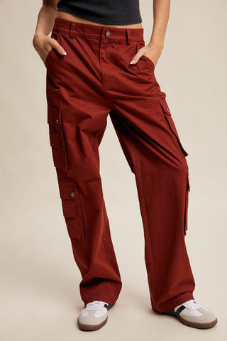 Cinnamon Wide Cargo Pant