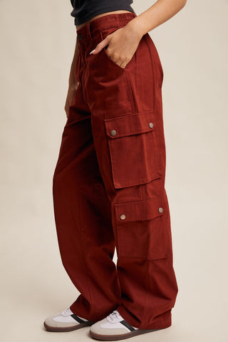 Cinnamon Wide Cargo Pant