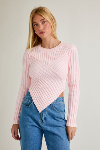 Asymmetrical Blush Sweater