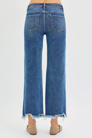 Lennon Dark Mid Rise Straight Jean