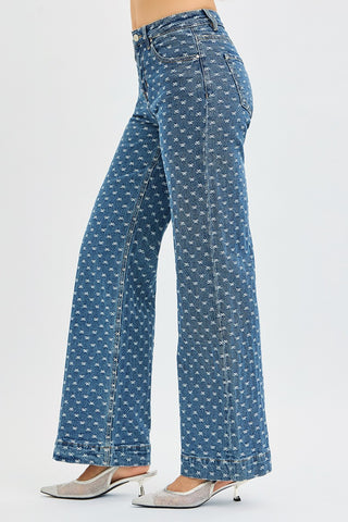Juliette Wide Leg Bow Jeans