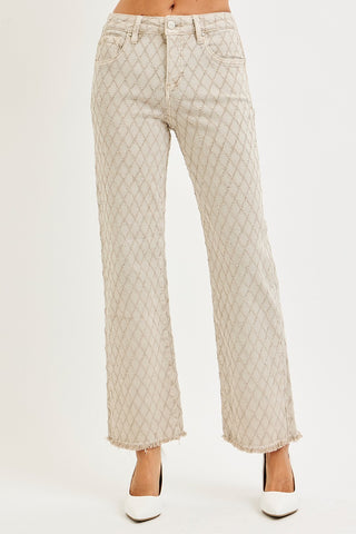Almond Diamond Stitched Jeans