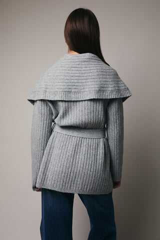 Cozy Cloud Wrap Cardigan - Heather Grey