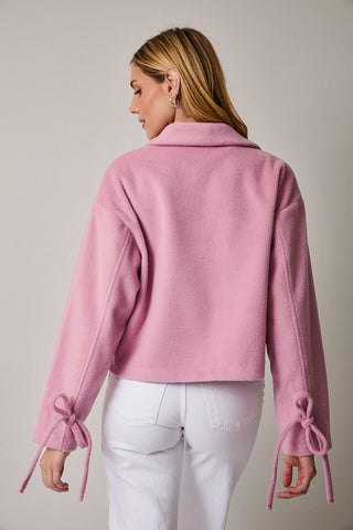 Blush Ribbon Cropped Coat