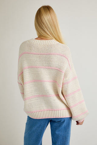 Bubblegum Oversized Stripe Sweater