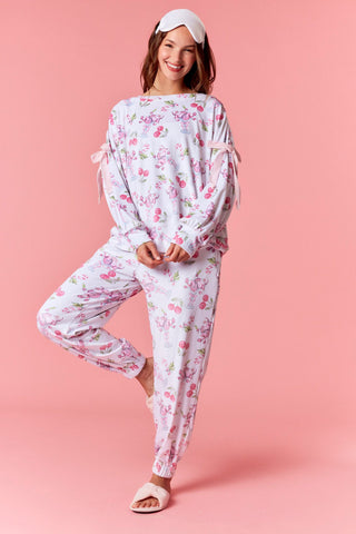 Cherry Cheers Santa Pajamas