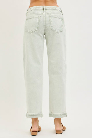 Pistachio Slouchy Star Boyfriend Jeans