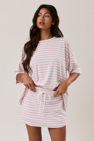Pink Striped Oversized Lounge Set