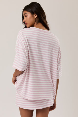 Pink Striped Oversized Lounge Set