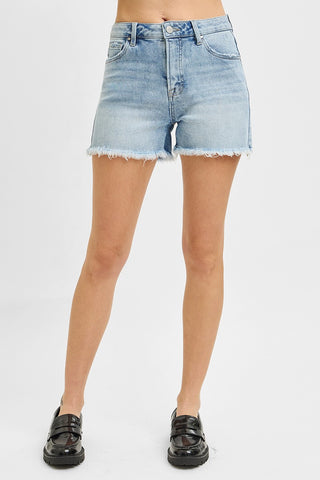 Harper High Rise Fray Denim Short