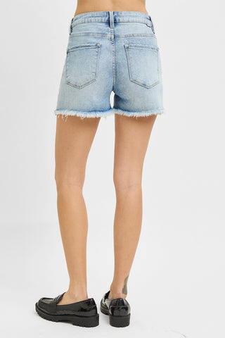 Harper High Rise Fray Denim Short