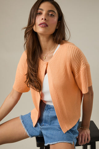 Apricot Glow Cardigan