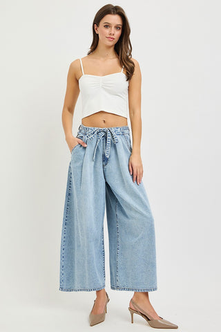 Rory High Rise Crop Belted Jeans