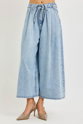 Rory High Rise Crop Belted Jeans