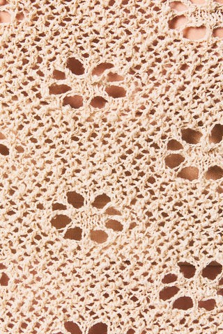 Cream Detailed Sweater Poncho