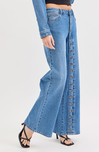 *Preorder - 1 week* Statement Button High Rise Jeans