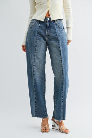 Madison Medium Denim Barrel Jean