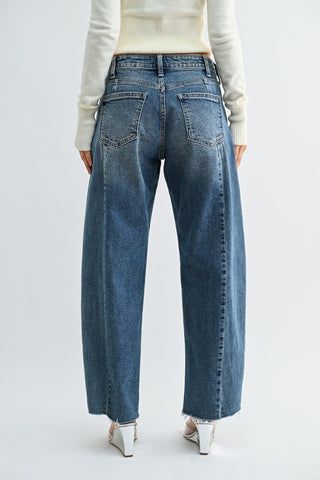 Madison Medium Denim Barrel Jean